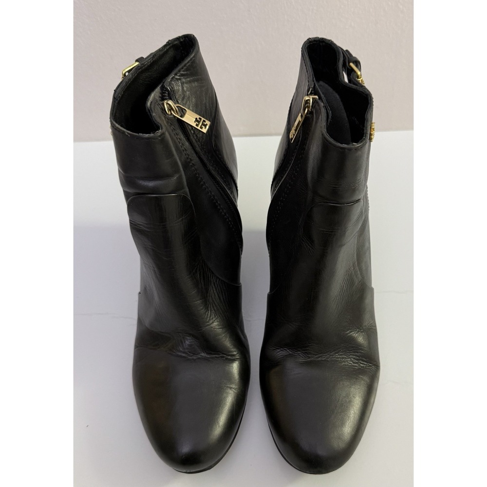 TORY BURCH Milan Wedge Bootie Black Leather Size‎ 11